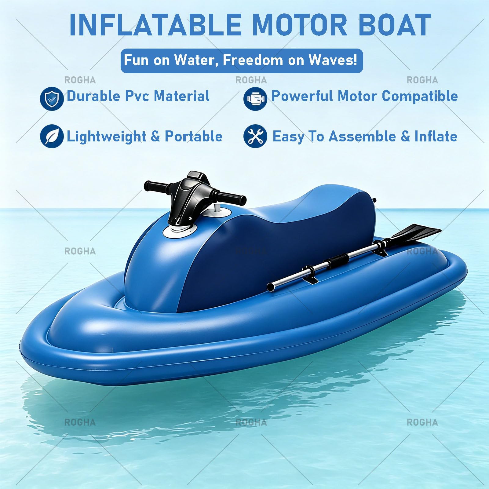 Jet - ski à Pédales – Jet - ski Gonflable pour Adultes, pour Lac et Océan