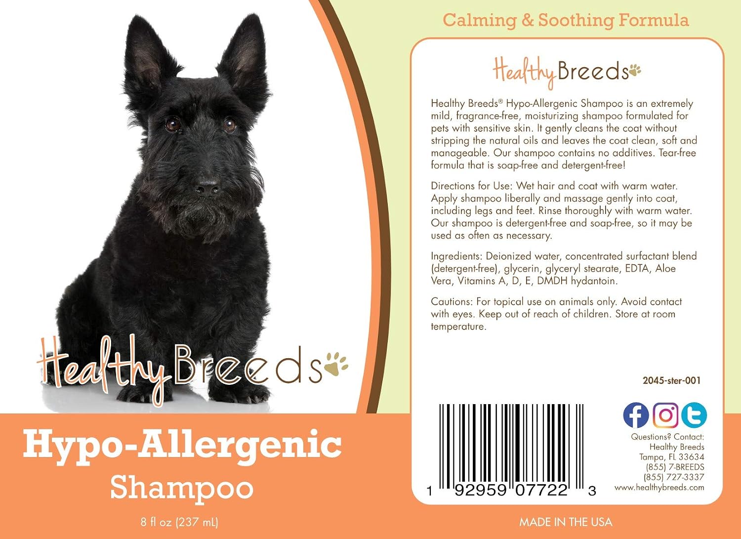 Healthy Breeds Scottish Terrier Hypo-Allergenic Shampoo 8 oz image 2