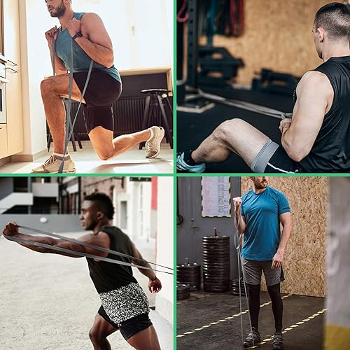 Miniatura 3 de Lixada Juego de 4 bandas de asistencia para dominadas, bandas de resistencia para levantamiento de potencia, entrenamiento y ejercicio, bandas