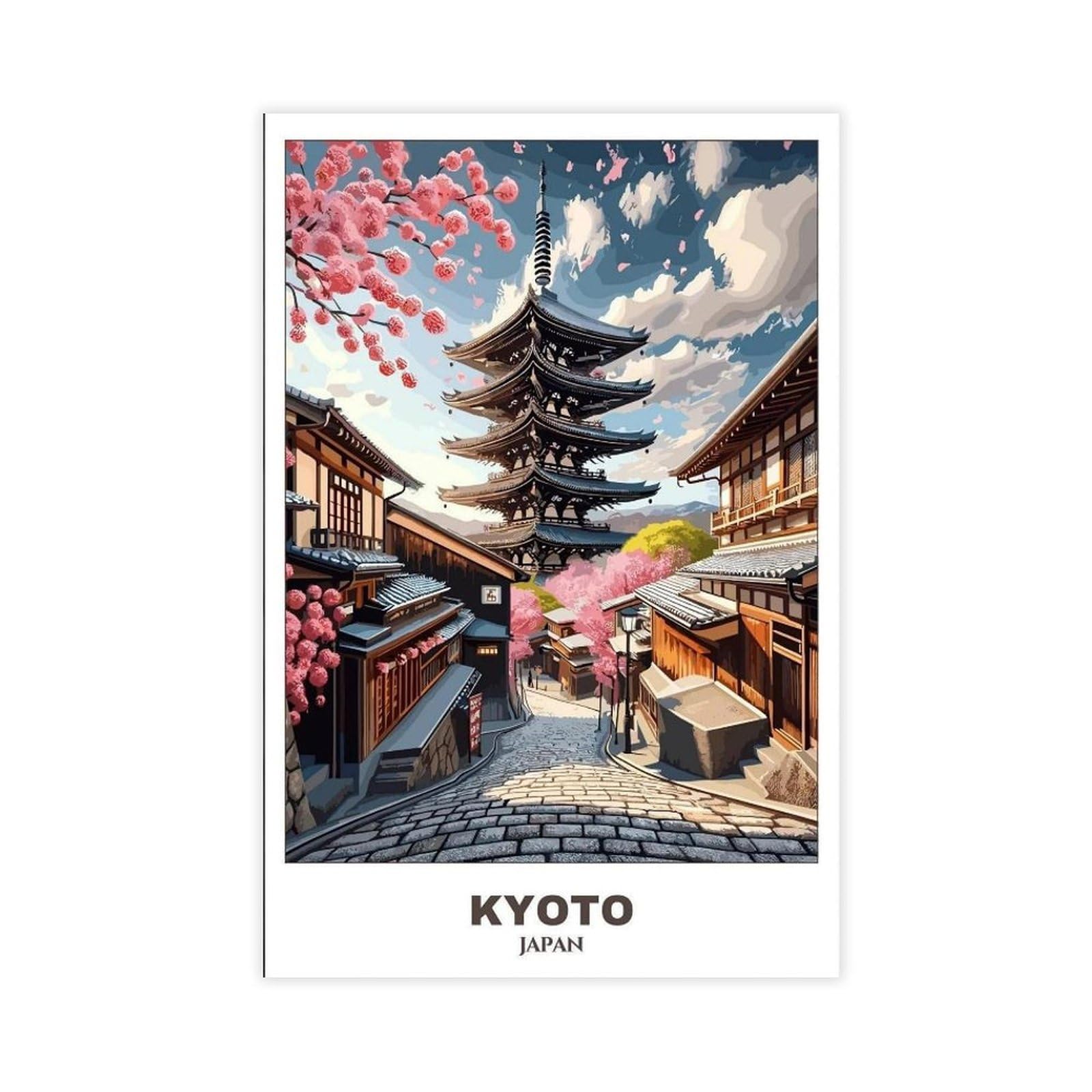 UTGN Kyoto Travel Canvas Poster Bedroom Decor Landscape Decor Gift 12x18inch(30x45cm)