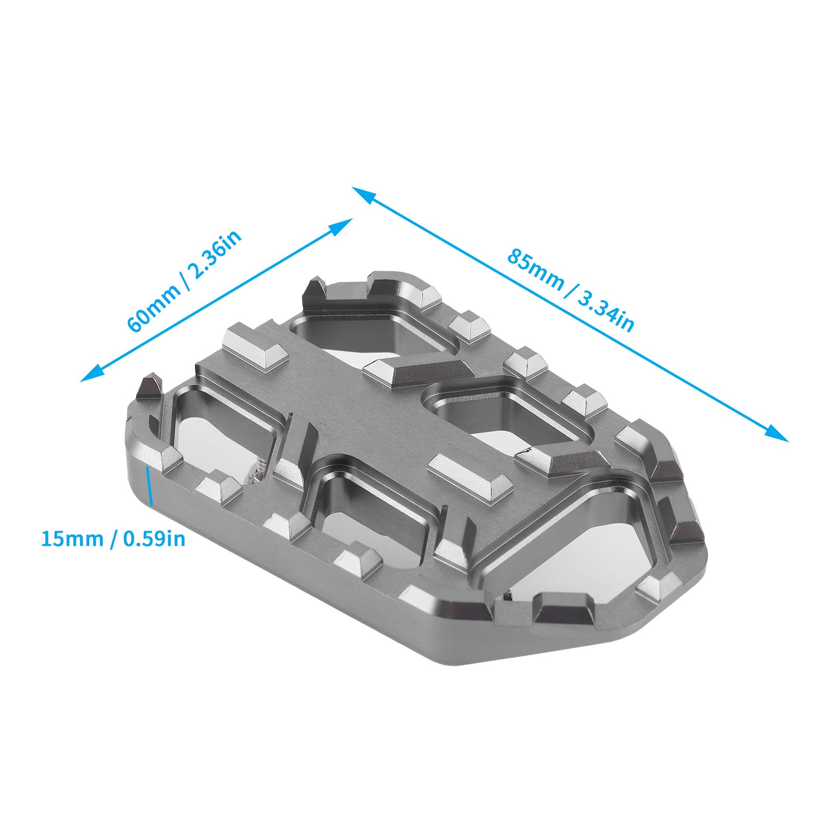 KIMISS Motorradpedal, 1 Paar Motorrad-Sicherheitsfußstütze CNC-Fußplatten aus Aluminiumlegierung Pedale Passend für DL650 DL1000 V-Strom 650XT / 1000XT(Titan)