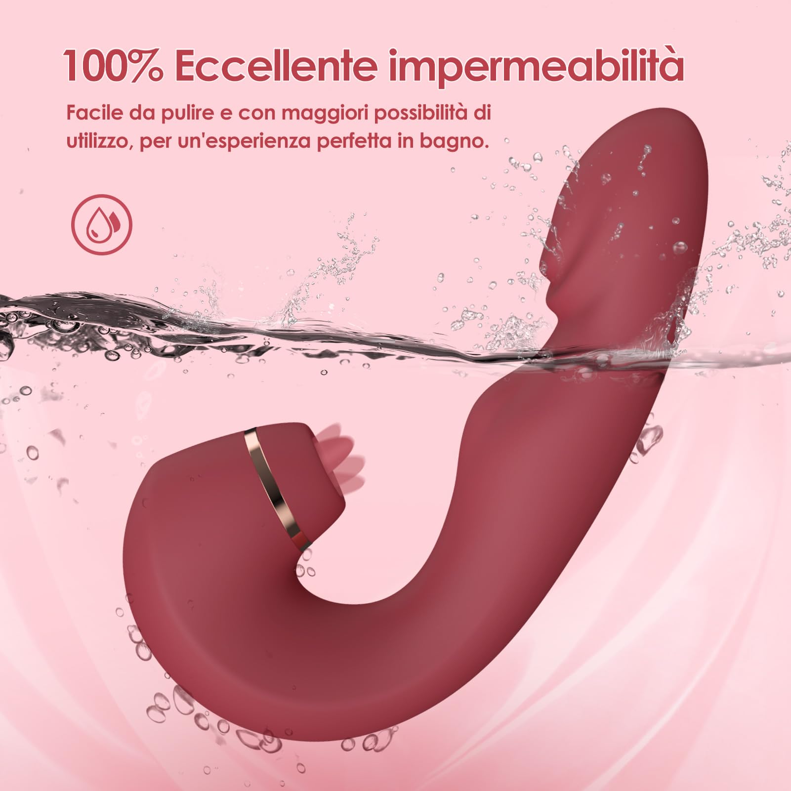 Succhia Clotoride Vibratoreper Donna, 3 IN 1 Stimolatore Clitoride Femminile Vibratore Vibrazione a impulsi di tocco, Sexytoysys Donna Vibratori per Vagina Capezzolo con modalità 5x5x10, Controllo APP