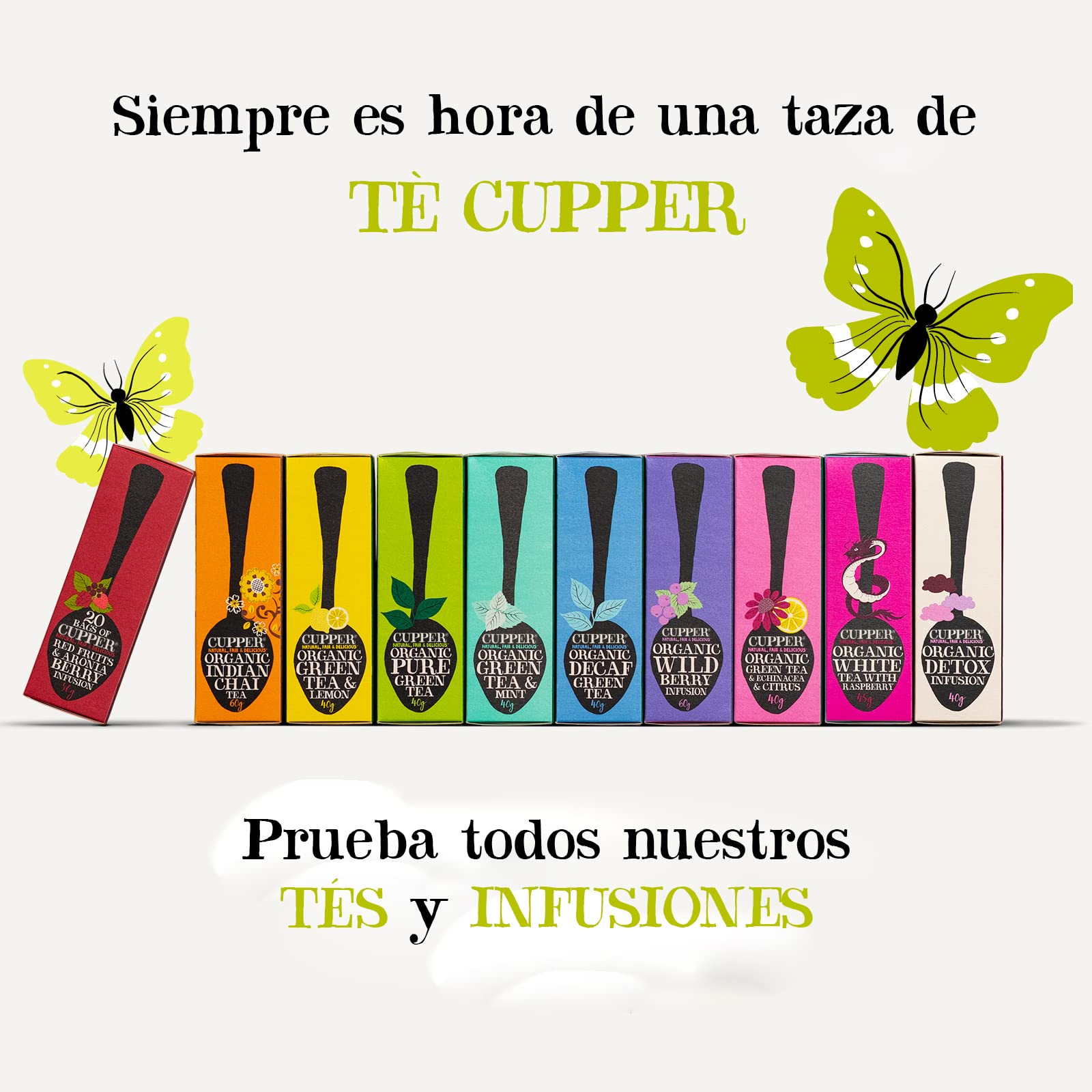 Cupper Infusión de Jengibre y Cúrcuma BIO Pack 4 Cajas 20 Bolsitas Ecológicas Antioxidante Vegano