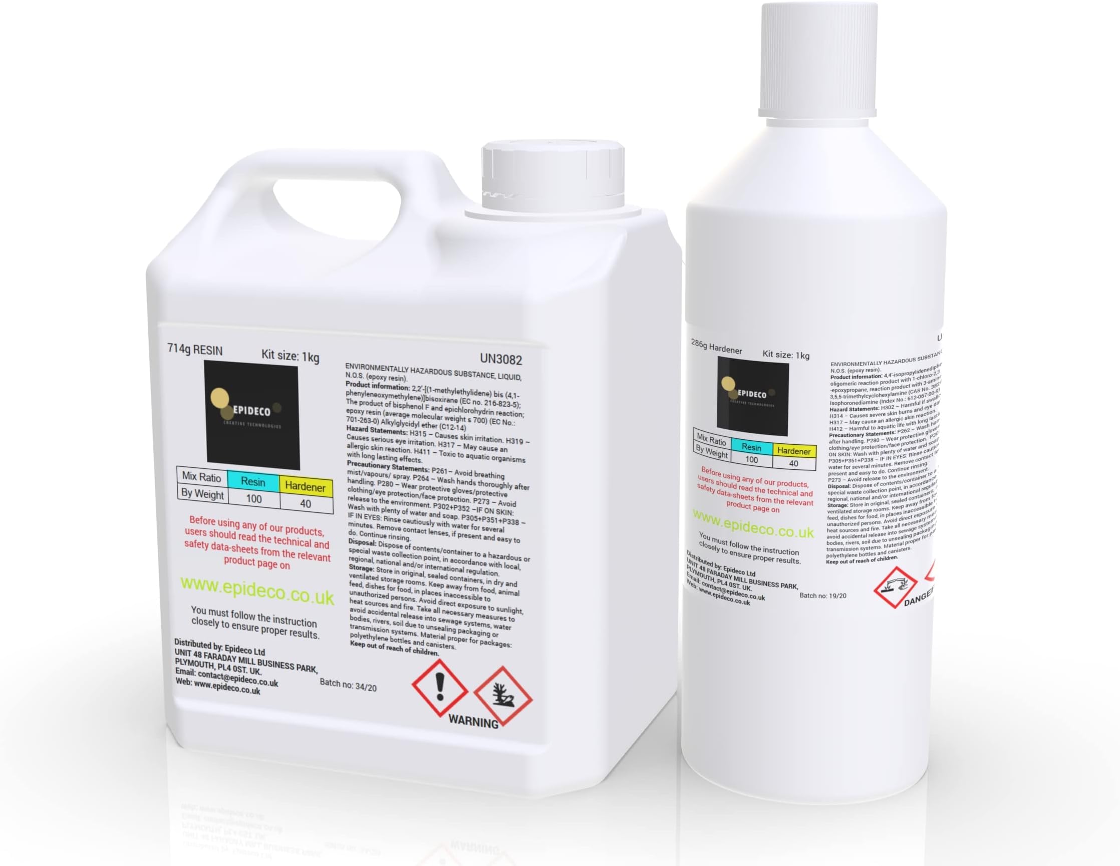 Epoxy Resin & Hardener Kit 1kg Crystal Clear Very Low Viscosity UV Resistan (1kg)