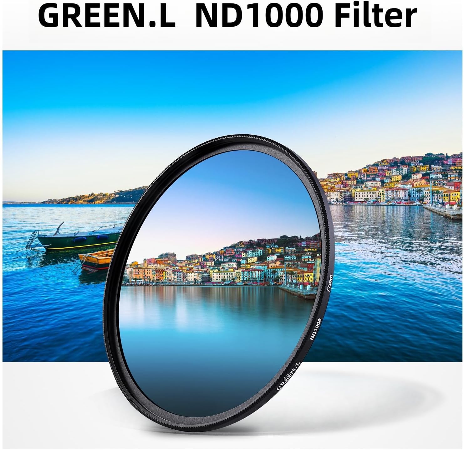 GREEN.L 95mm ND1000 Filter, Slim 10-Stop Fixed Neutral Density 95mm ND Filter for Long Exposure Photography