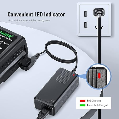 Miniatura 3 de NEEWER Cargador de batería D-Tap con cable D-Tap de 3.3 pies para montaje en V, V-Lockbatería de montaje dorado, compatible con NEEWER BP-95W