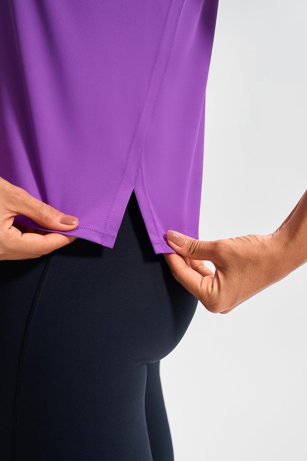 JOYSPELS Ice Silk Crop Workout Tank Tops for Women Cool-Dry Sleeveless Loose Fit Yoga Shirts - Image 6