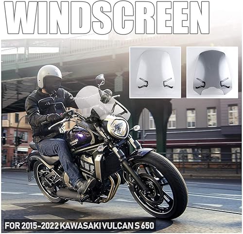 Miniatura 2 de Parabrisas grande para motocicleta, deflector de viento de flujo de aire, carenado delantero, protector para Ka-wasaki Vulcan VN S 650 VN650 EN650