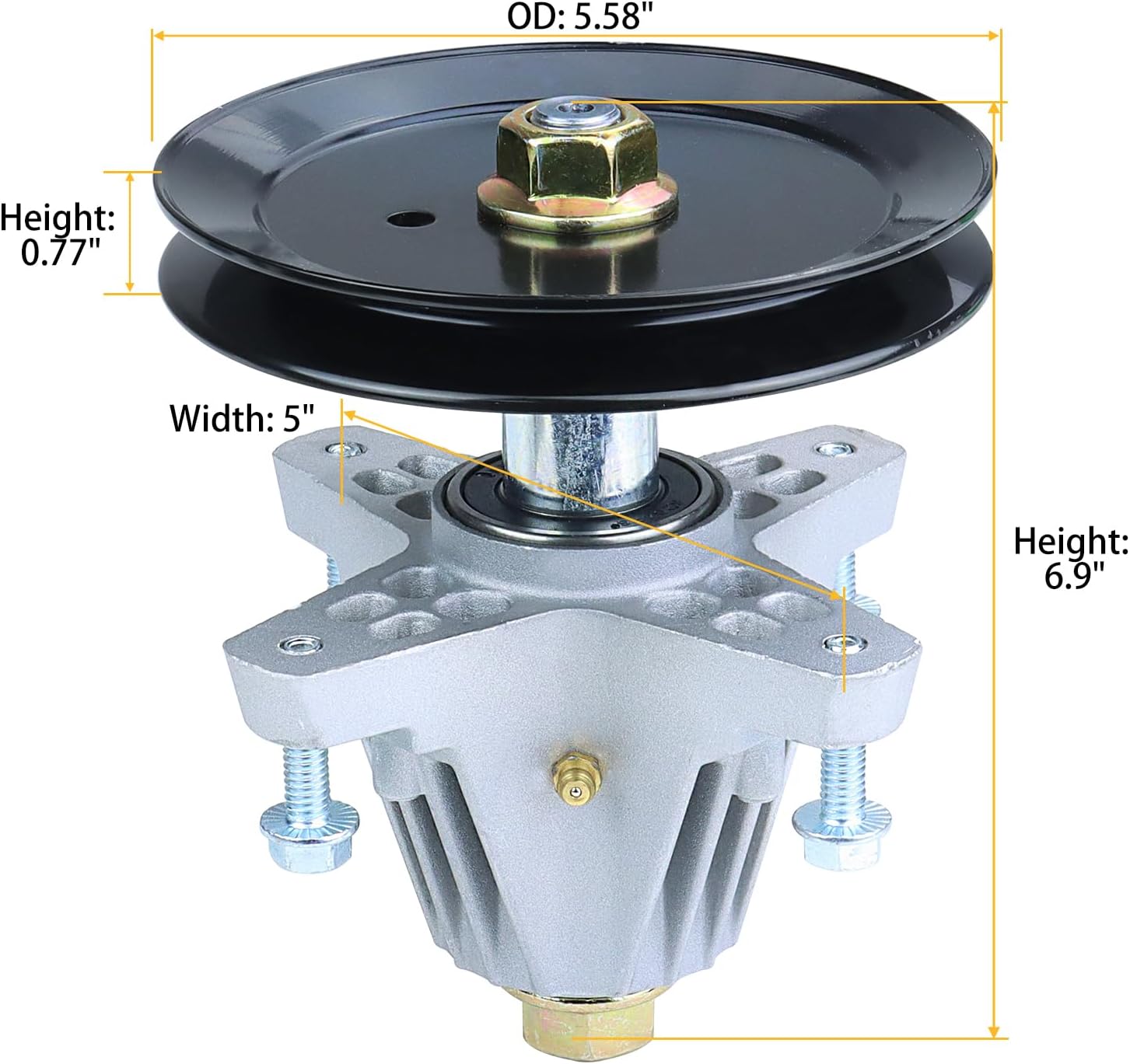 Pre-Greased 918-06991 Spindle Replaces Troy Bilt Spindle Assembly 918-06991 Spindle 918-06991 MTD 918-06991 Spindle Assembly Deck Spindle 918-06991, 91806991 Spindle 918-06991 Deck Spindle