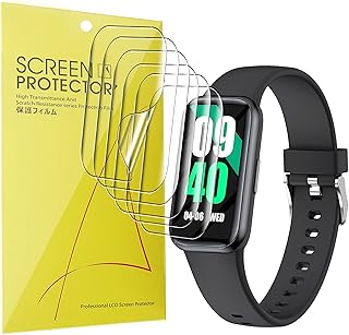 Lamshaw Compatible for ZURURU H98 Fitness Health Tracker Screen Protector, [6 Pack] Full Coverage TPU Clear Film Compatible for ZURURU H98 1.47”AMOLED Display Fitness Health Tracker (6 Pack)