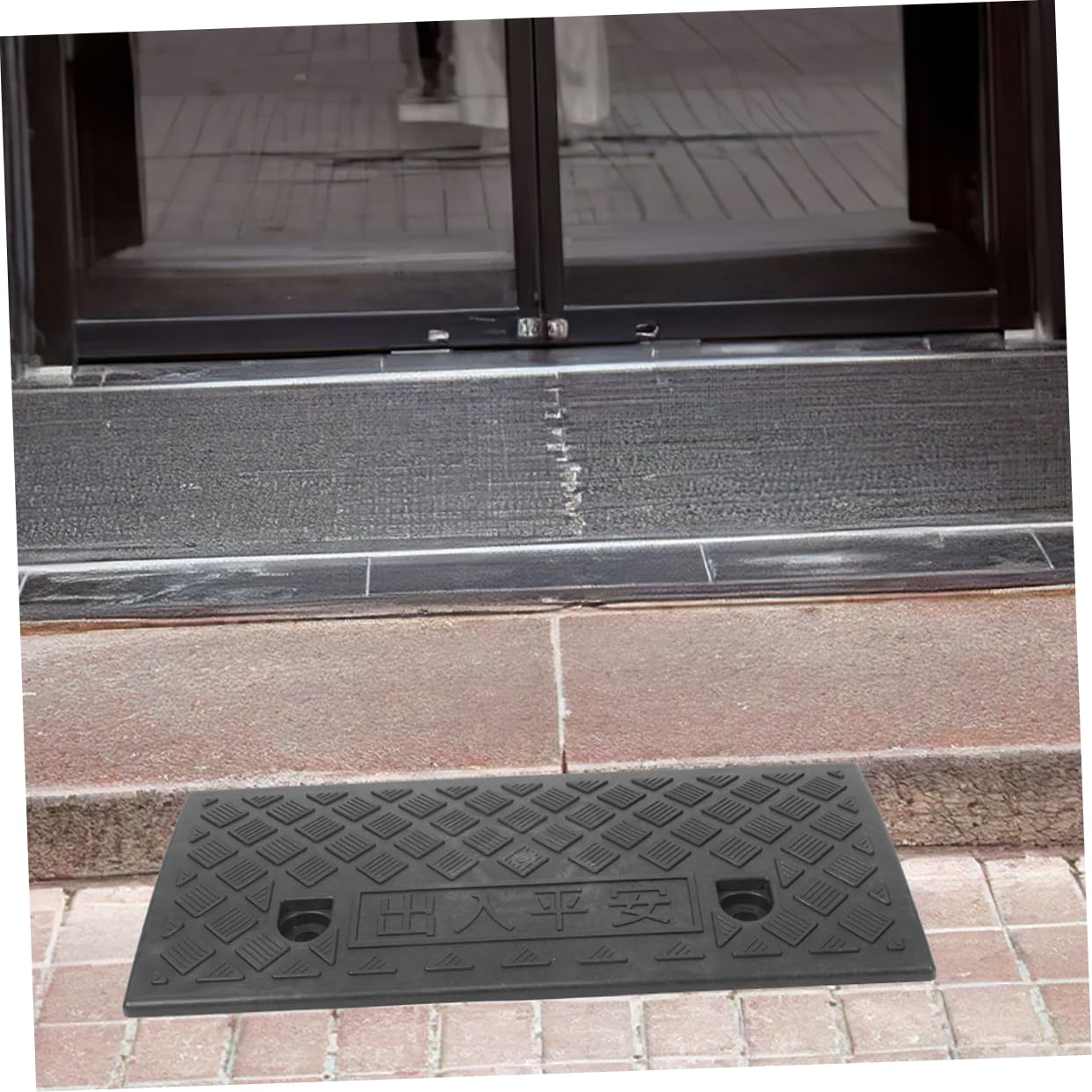 Rampa Soglia Auto in Pp Nero Antiscivolo Portatile | Casa e Ingresso, Supporto Portante, Design Inclinato per Passaggi e Dislivelli