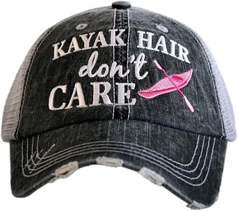 KATYDID Kayak Hair Dont Care Baseball Cap - Trucker Hat for Women - Stylish Cute Sun Hat