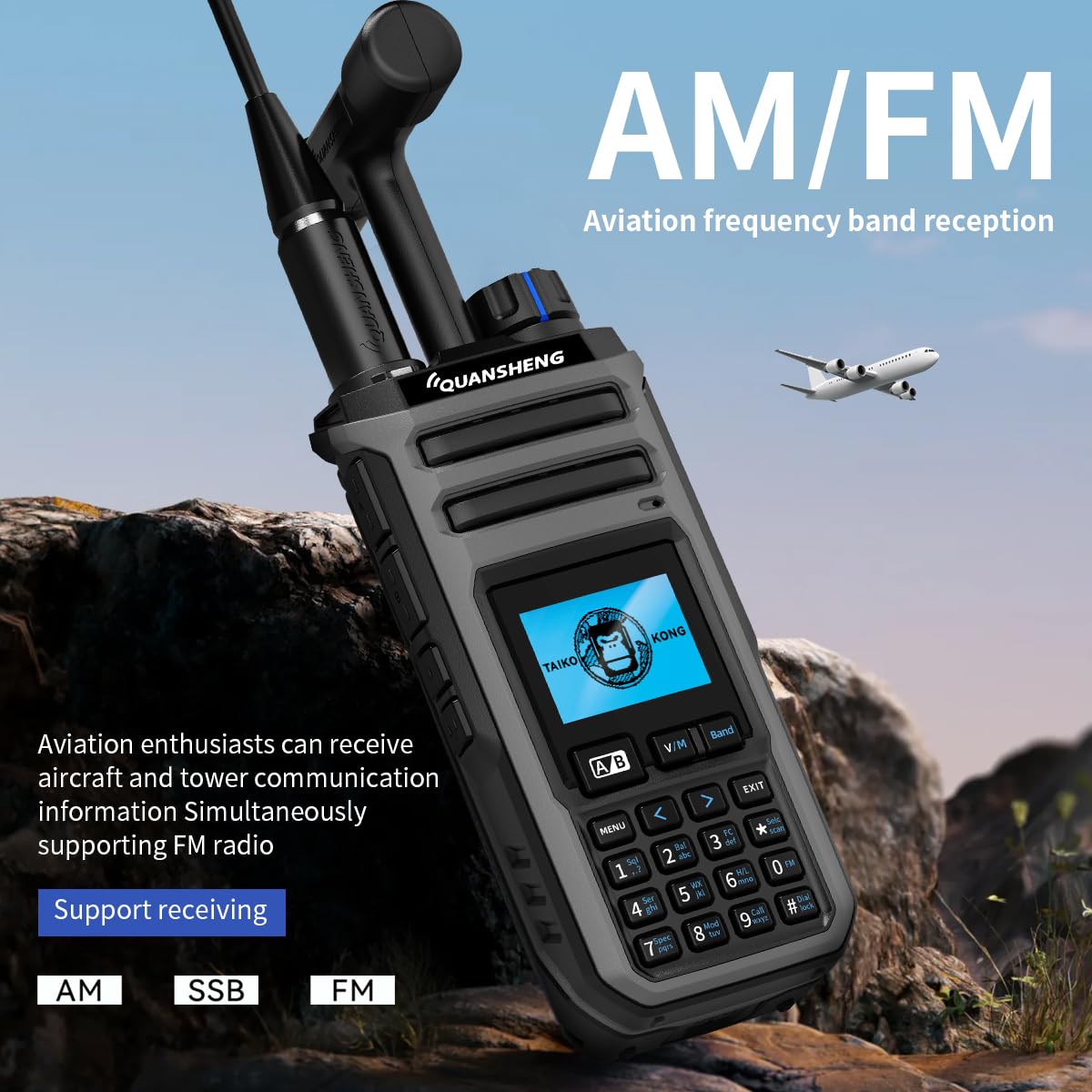Quansheng TK-11(5) Two Way Radio PMR446 10W VHF/UHF con 999 Canali, IP55 Waterproof, Batteria 2500mAh, Tipo-C, CE Certificato per Uso Commerciale Esterno