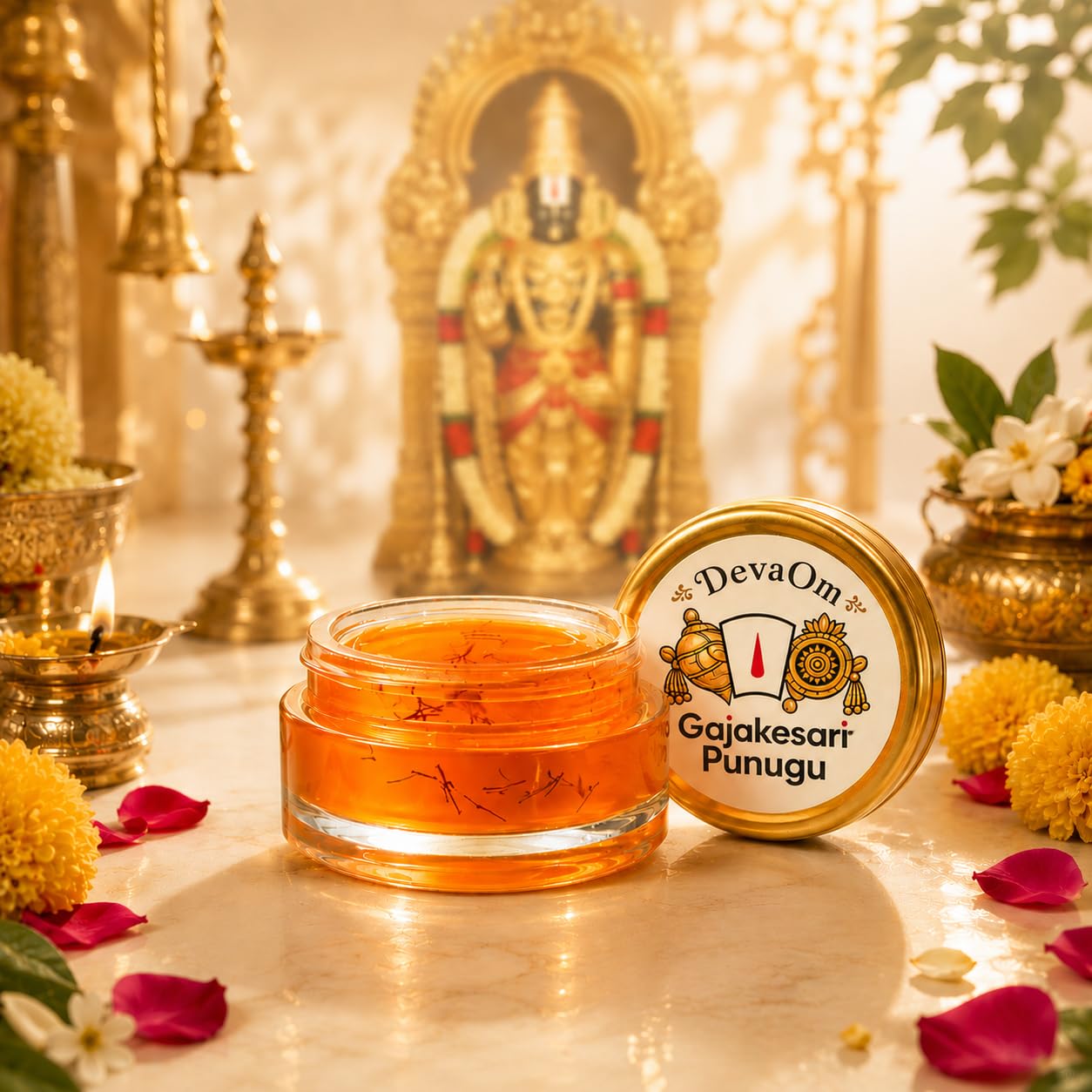 GAJAKESARI PUNUGU, Punugu for Pooja Purpose, Traditional Temple Aroma, 5 Grms