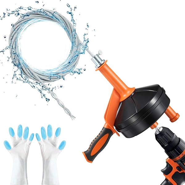 BACEYIOU 25ft Drain Auger: A Durable, Reusable Tool for Stubborn Household Clogs