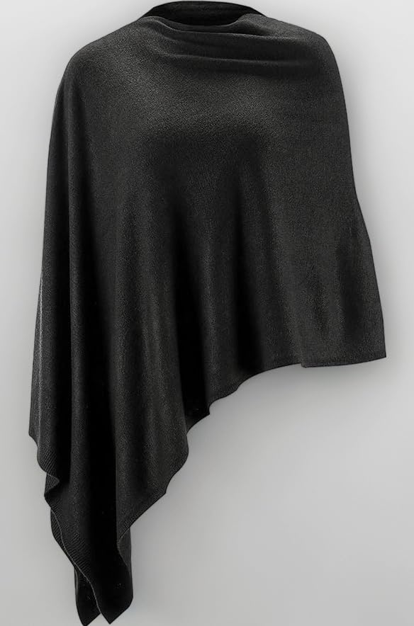 Women Ponchos Sweater Versatile Lightweight Solid Knitted Shawl Wrap Scarf Cape Accessories for Womens