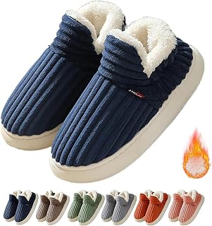 Comfortable and stylish plush slippers, soft ankle boots, comfortable winter slippers, casual home shoes (38/39EU, blue)