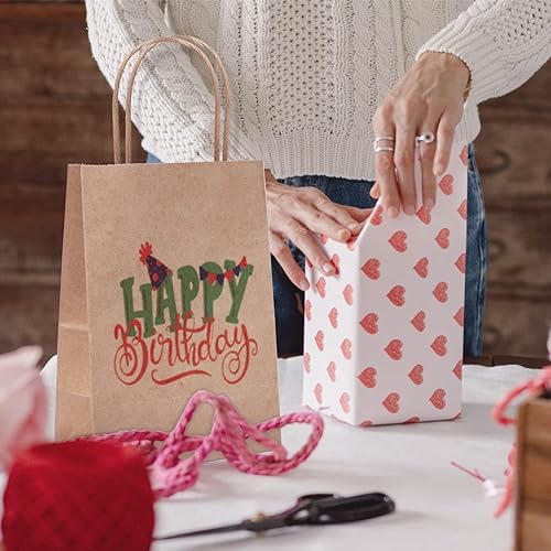 Miniatura 37 de REMTAP Bolsas de papel de regalo de 8 x 4.5 x 10.5 pulgadas, 50 bolsas de papel kraft con asas, bolsa de regalo a granel para bodas, fiestas