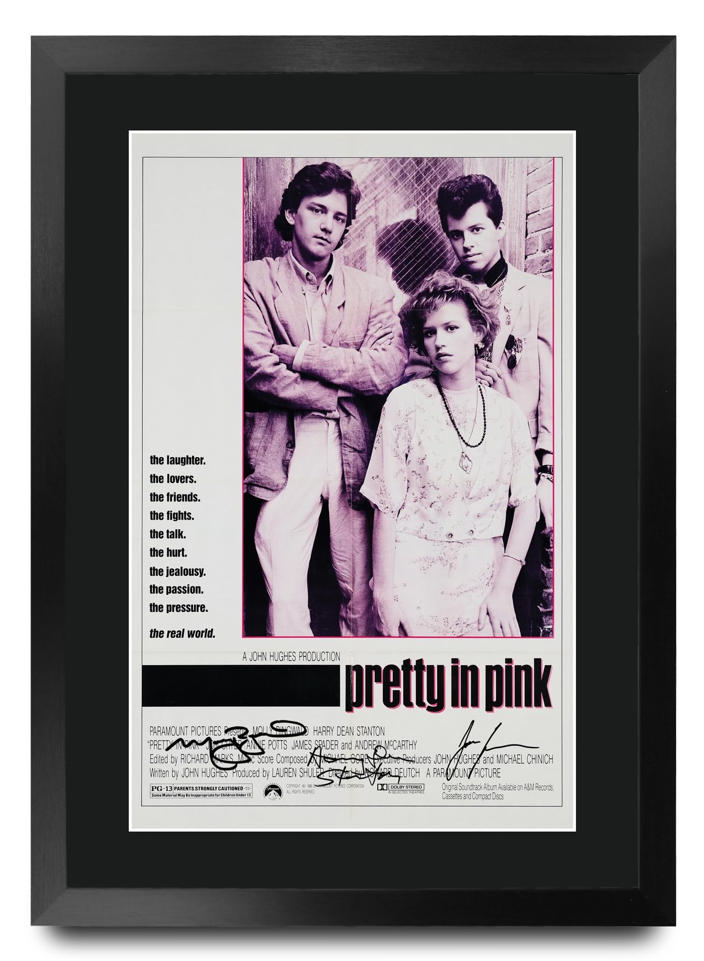 Pretty in Pink 1986 Plakat Filmowy z Autografem Gerowany A3 Grafika