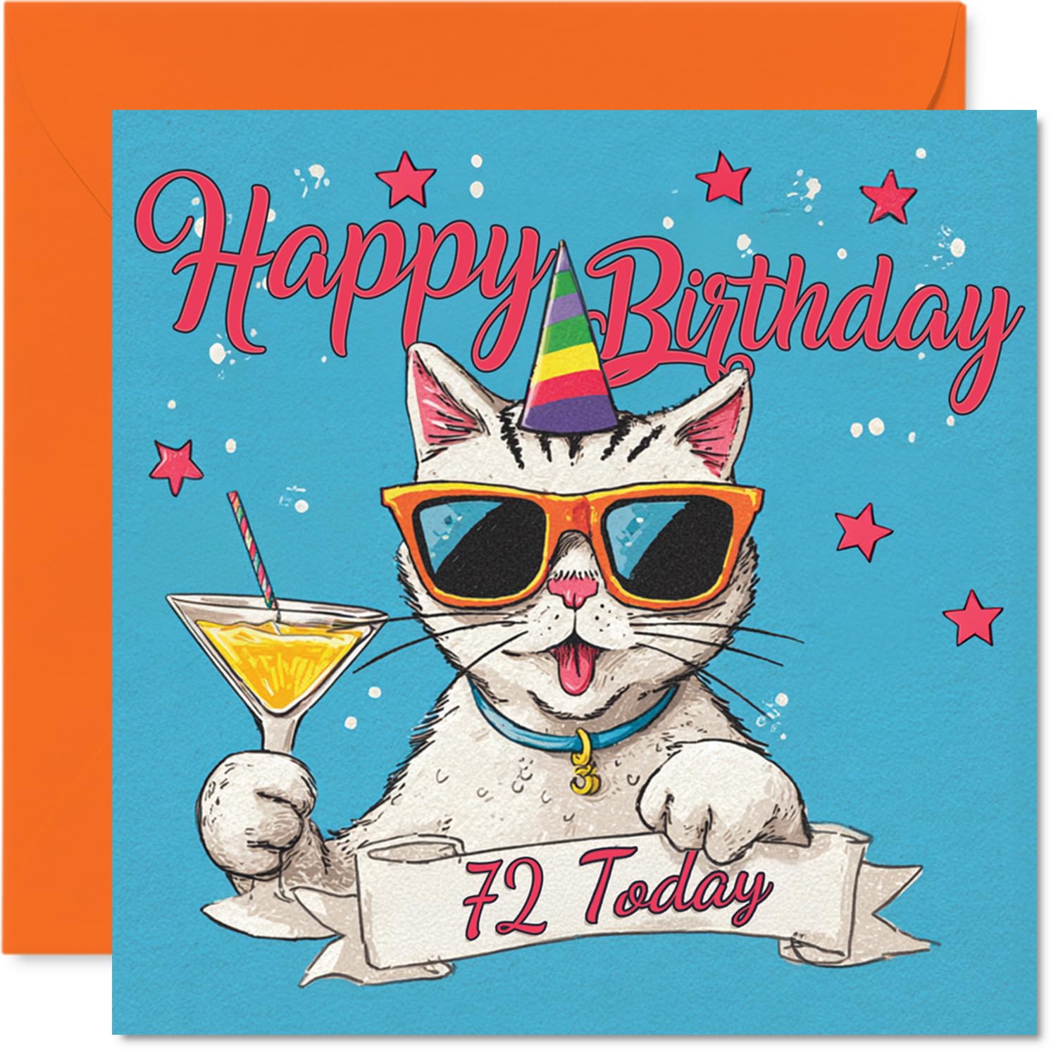 72nd Birthday Cards for Women and Men, Meowgical Day