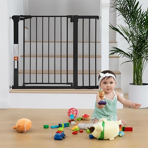 Miniatura 15 de COMOMY Puerta de bebé extra alta de 36 pulgadas para puertas de escaleras, se adapta a aberturas de 29.5 a 43.3 pulgadas de ancho, puerta de