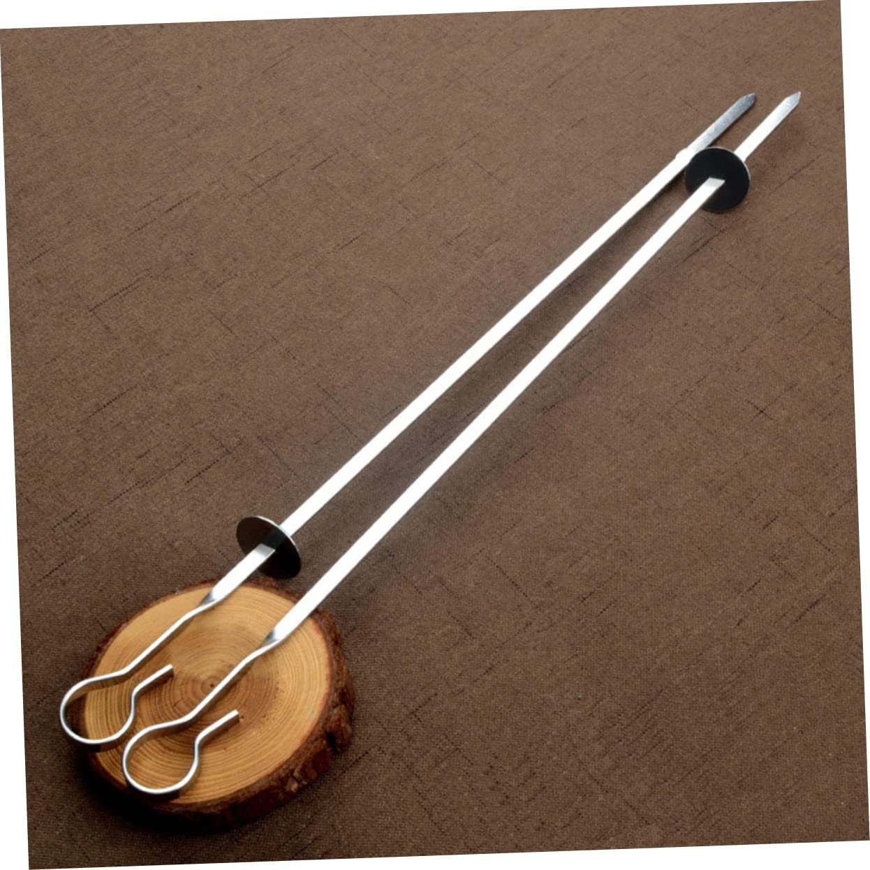 Milisten 20 piezas Brochetas Planas Inoxidable Reutilizables para Barbacoa Herramientas de Parrilla para Kebab y Carne Fáciles de Usar y Limpiar