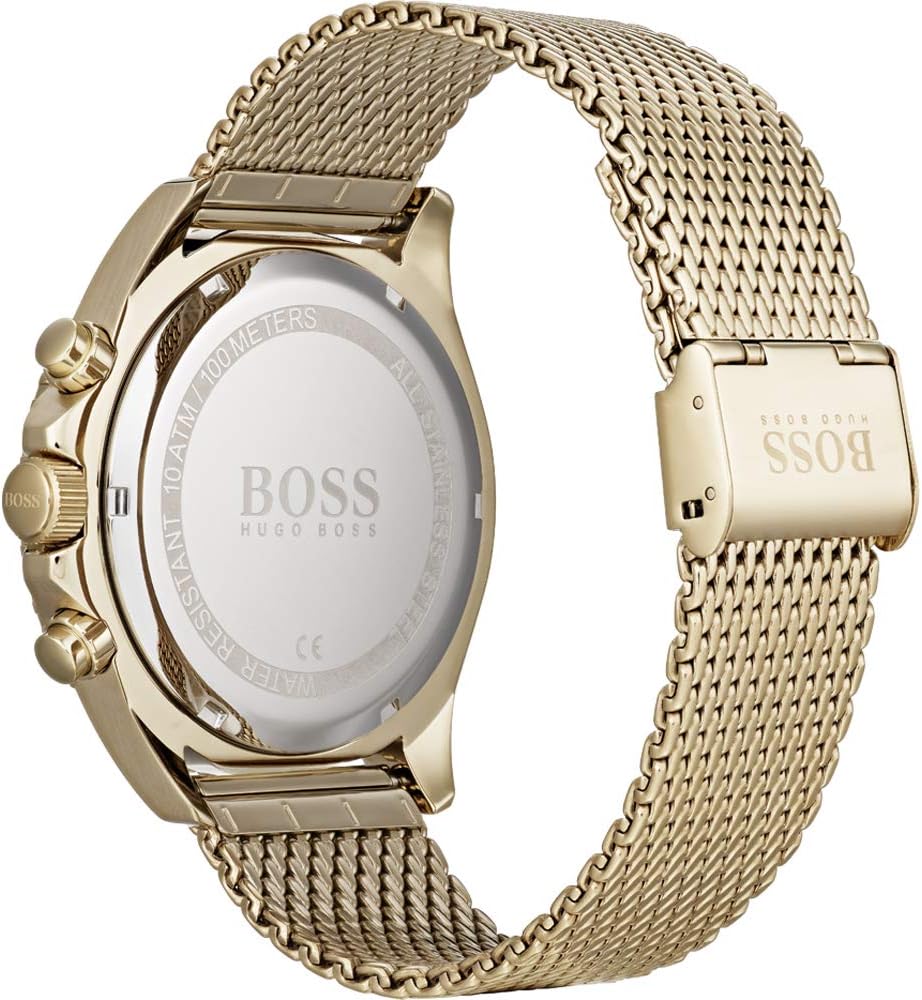 Relógio masculino Hugo Boss de quartzo cronógrafo com pulseira de aço inoxidável 1513703 Relógio masculino Hugo Boss de quartzo cronógrafo com pulseira de aço inoxidável 1513703