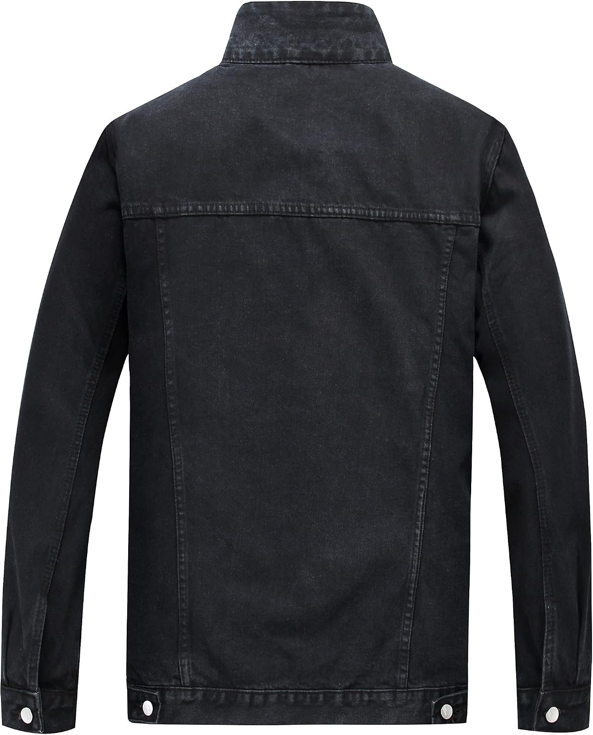 PRIJOUHE Denim Jacket For Men Casual Loose Fit Jean Jackets Long Sleeve Button Down Trucker Coat Distressed Outerwear