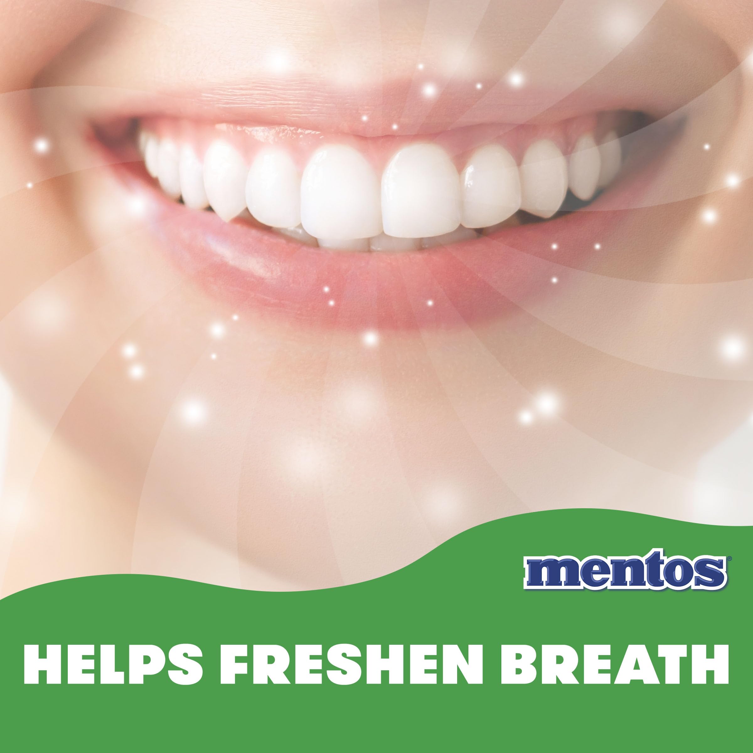 Mentos Chewing-gum Pure Fresh - Goût de menthe verte (Lot de 10)