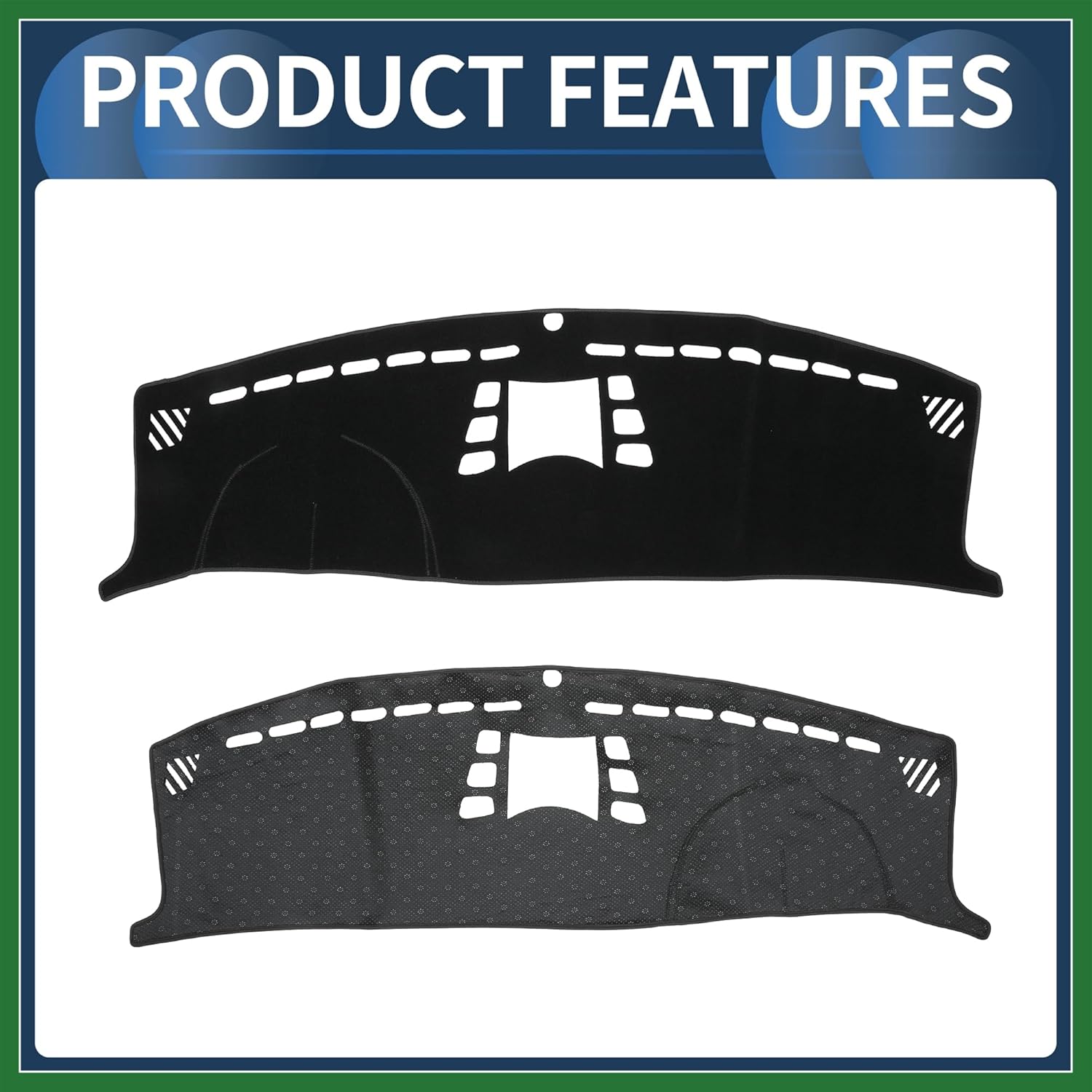 Motoforti Dash Cover, Center Console Non-Slip Dashboard Carpet Mat for Porsche Panamera 2010-2016 High Configuration Polyester Black,1Pc Long-Lasting