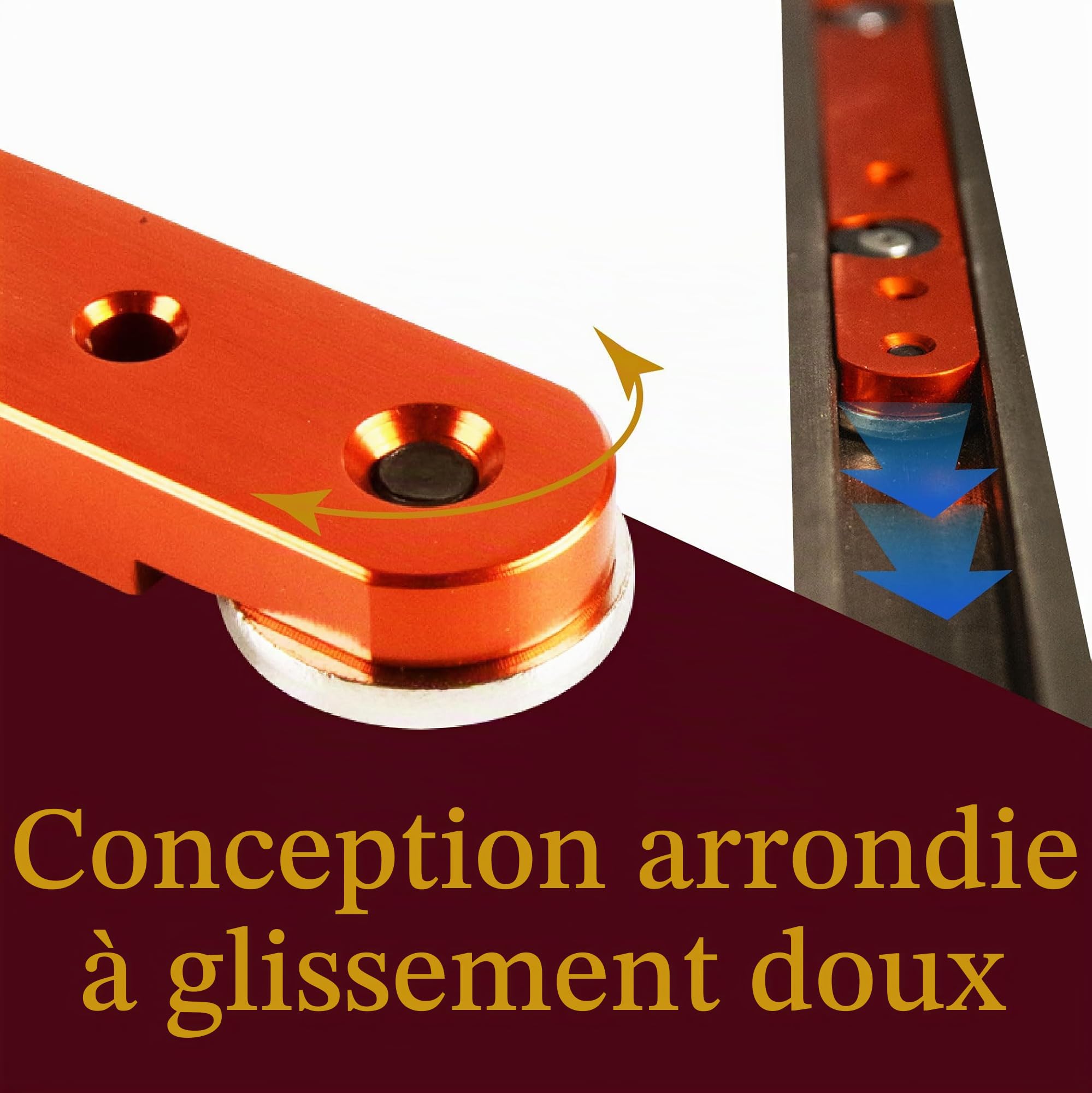 O'SKOOL Lot de 2 barres coulissantes pour scie de table, barre à onglet, traîneau transversal, 430 mm
