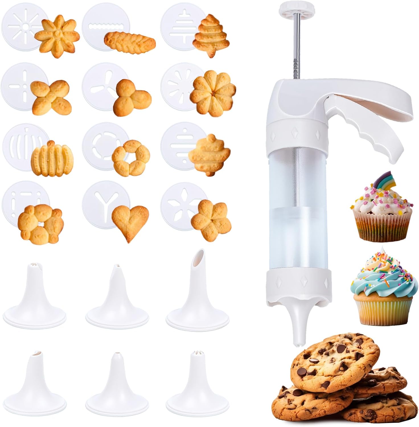Suuker Cookie Press Gun Kit, Spritz Cookie Press Set for Baking Cookie Decorating