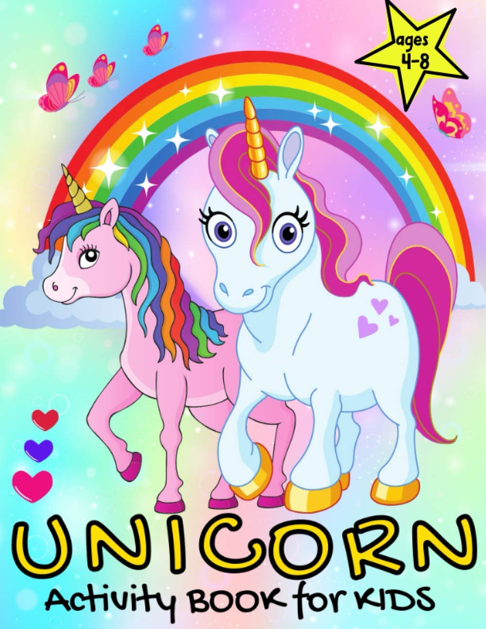 UNICORN Activity Book for Kids ages 4-8: Kids Activity Books | Unicorn Coloring and activity book for kids, mazes, search word, dot to dot, dot ... paste book | Unicorn Activity Book for Girls