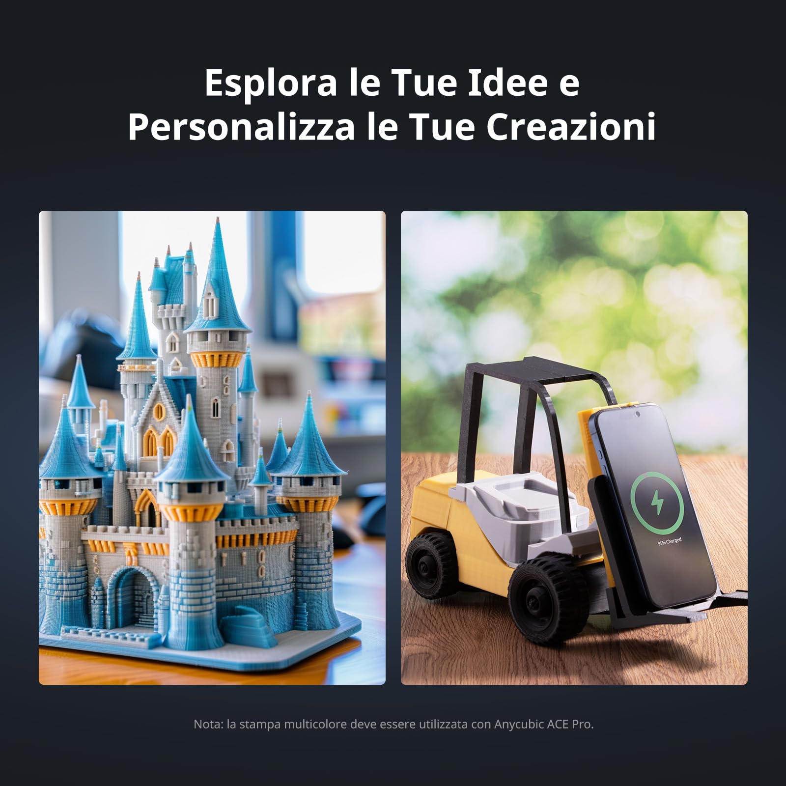 ANYCUBIC Kobra 3 Stampante 3D Intelligente per la Stampa Multicolore (da 4 a 8 Colori), Stampante 3D FDM ad Alta Velocità di 600 mm/s,Grande Volume di Stampa 250 * 250 * 260mm