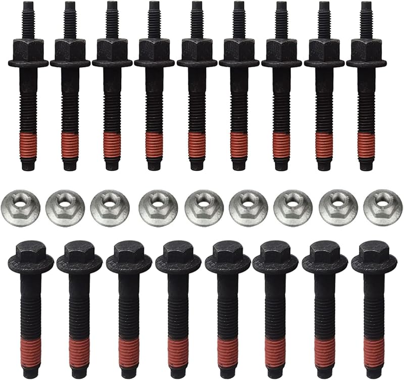 Parafuso e porcas do coletor de escape PartsFlow 6509544AA para motores V8 5.7L – Kit