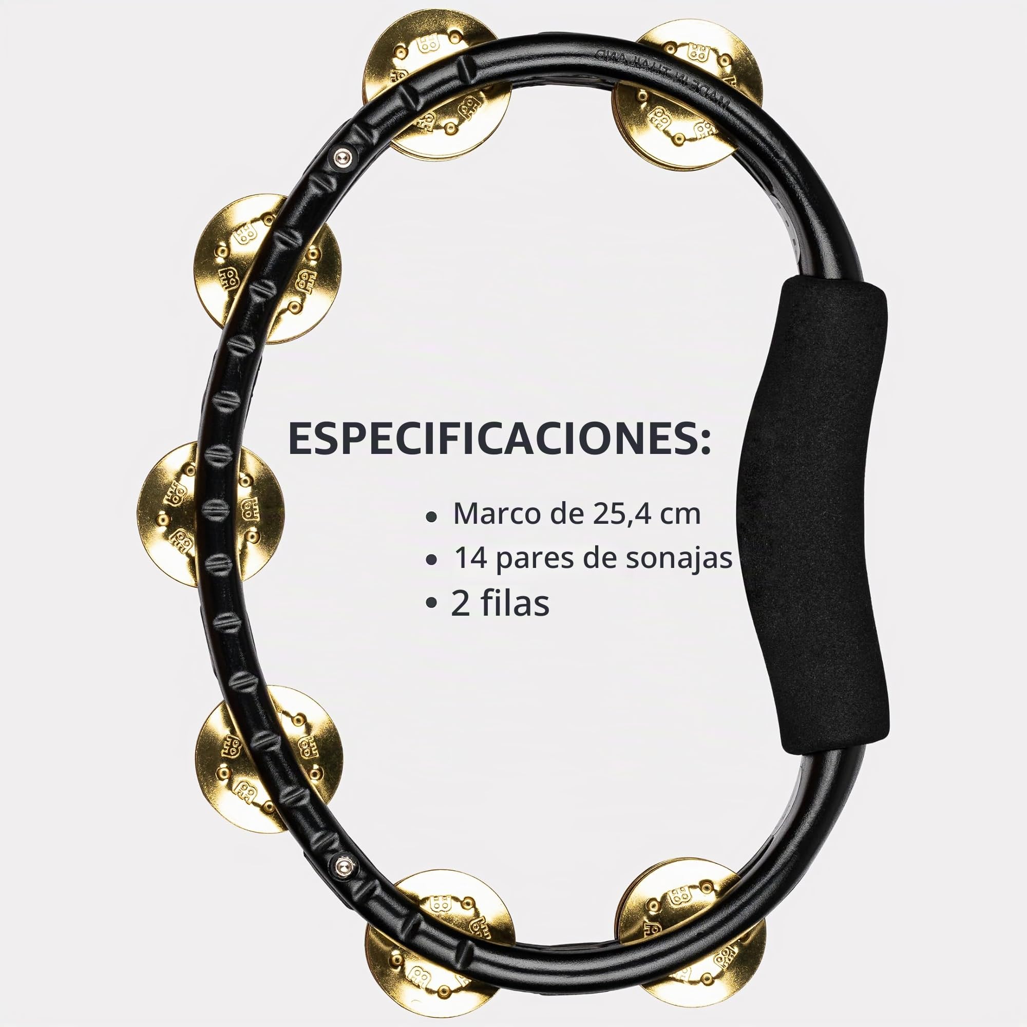 Meinl TMT1B-BK - Pandereta, Lunas negras