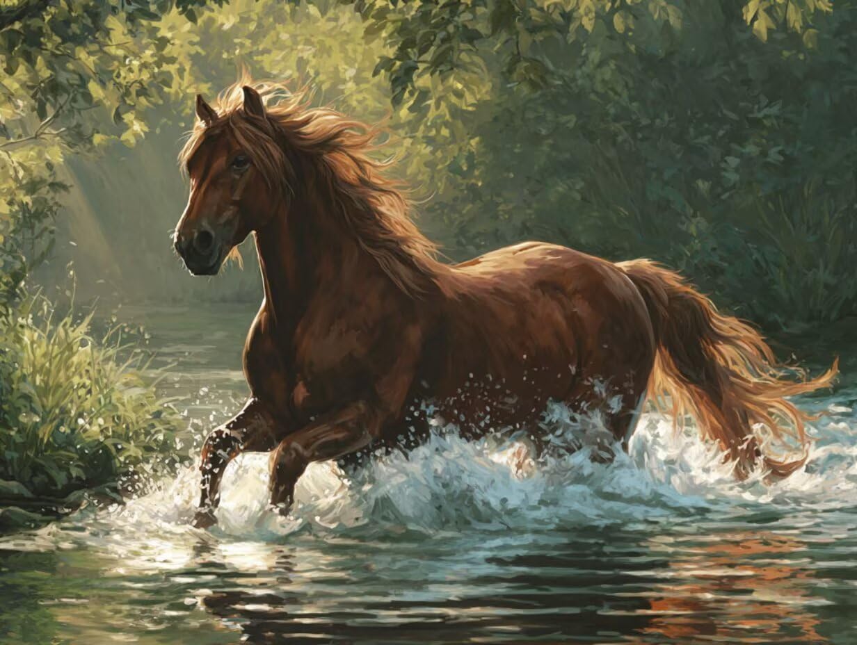 Puzzle de 3000 para Adultos, Caballo del Lago, Clásicos YHPGL7-331