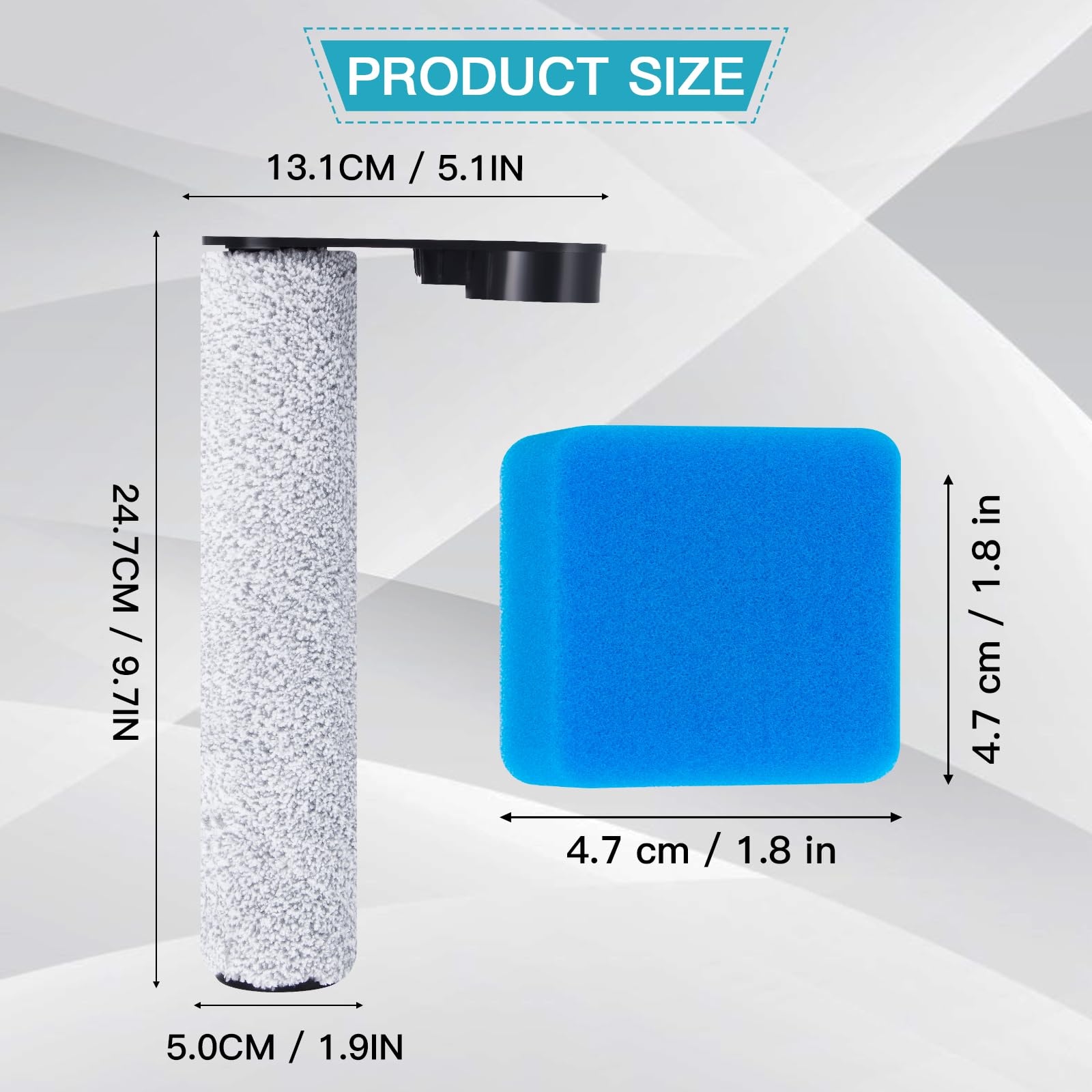 Ricambi Per Aspirapolvere Eureka Rapidwash NEW430 - 2 Spazzole E 6 Spugne