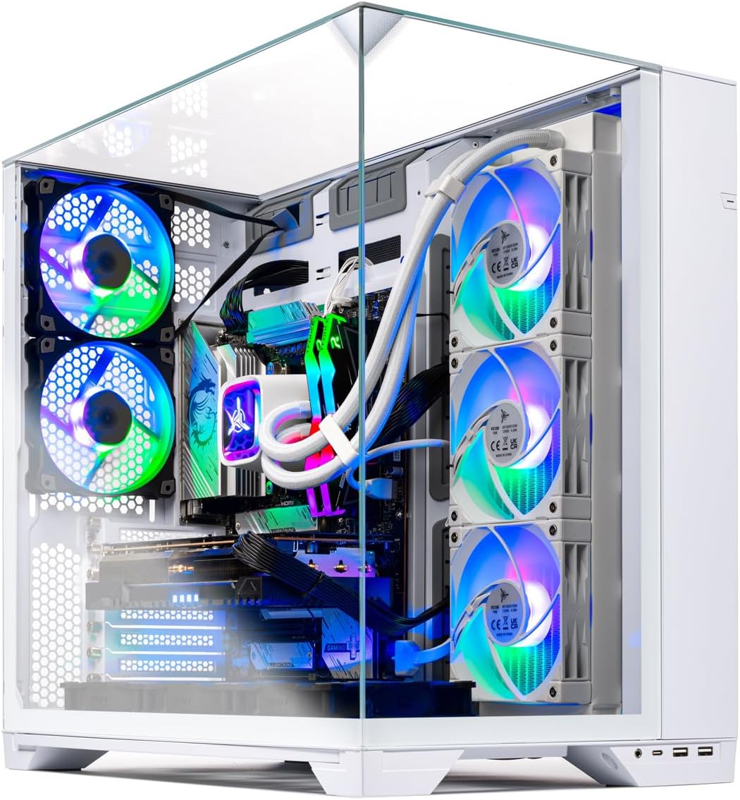 Skytech Gaming O11 Vision Gaming PC, AMD Ryzen 7 9800X3D 4.7GHz, NVIDIA RTX 5070 Ti 16GB VRAM, 2TB Gen4 NVMe SSD, 32GB DDR5 RAM 6000, 850W Gold ATX 3 PSU, 360 ARGB AIO, WI-FI 5, Windows 11, Desktop