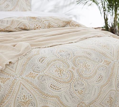 Miniatura 3 de DAUAOTO Juego de funda de edredón tamaño California King, funda de 104 x 96 pulgadas + 2 fundas de almohada, juego de ropa de cama de algodón con