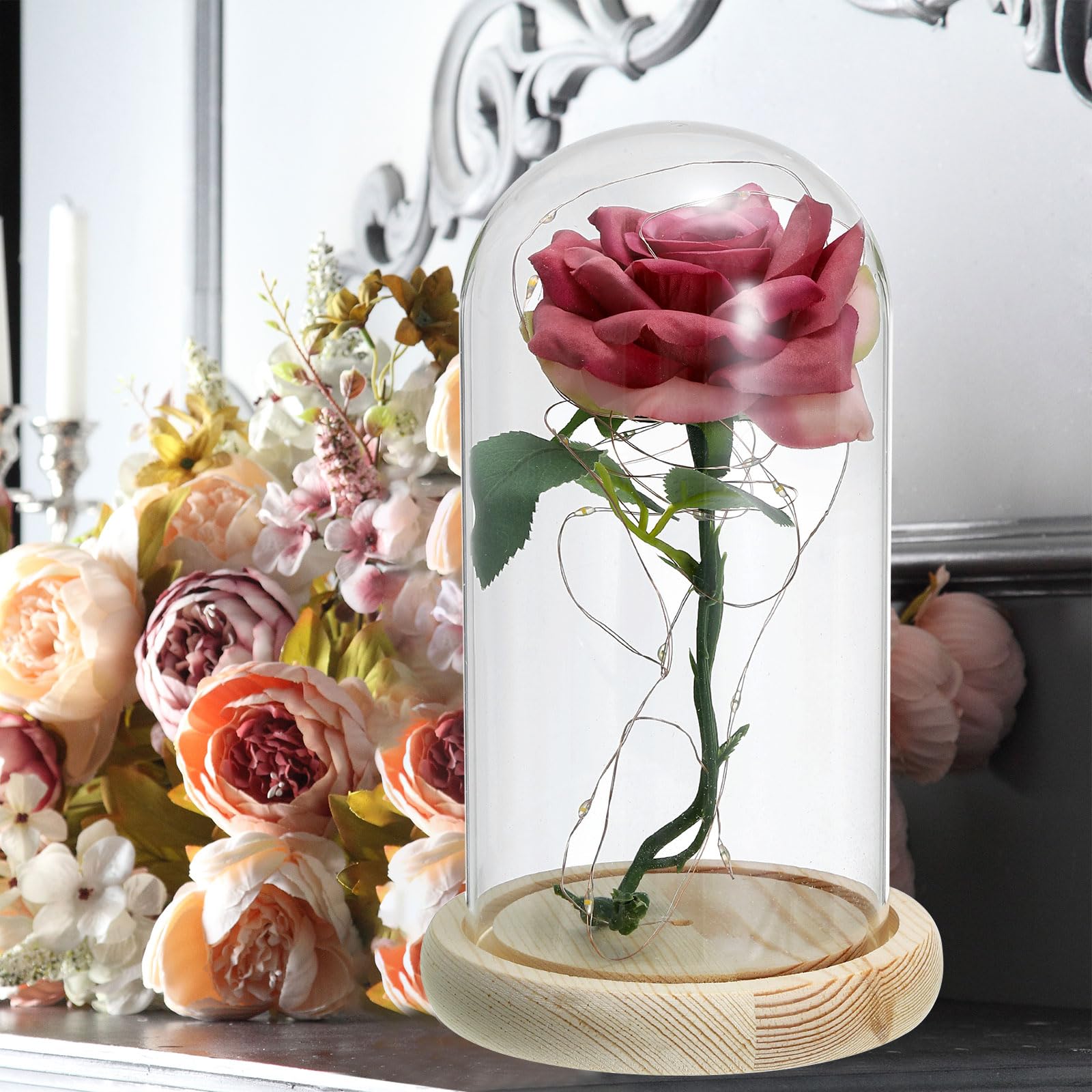 クリアガラス ベル型 ドーム クロッシュ Amazon｜PATIKIL 18 x 9