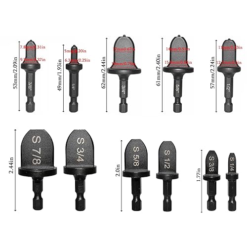 Miniatura 2 de Herramienta de estampación de cobre, taladro HVAC, 11 piezas de herramienta expansora de tubería HVAC, herramienta de expansión manual de tubería de