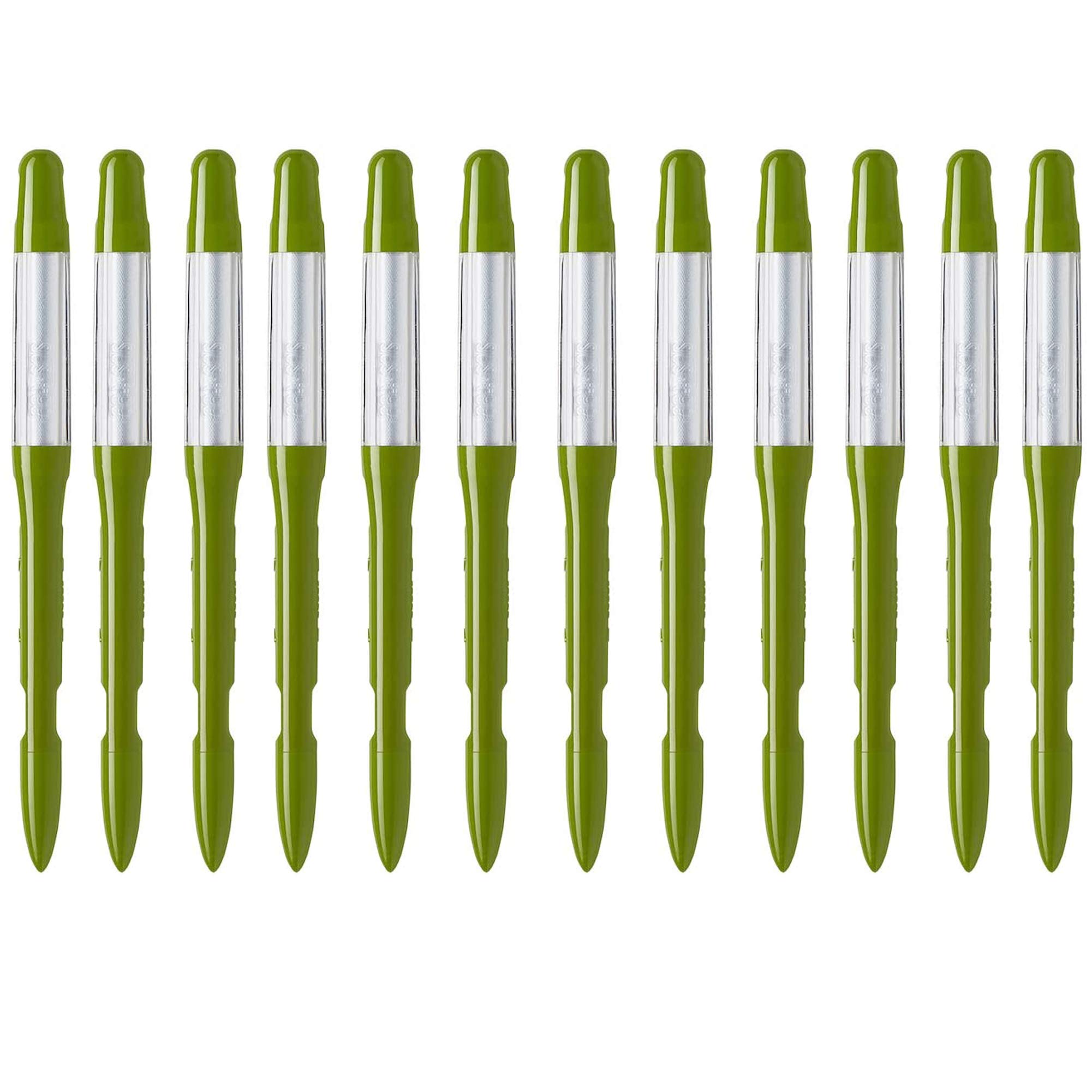 IPPINKA Sustee Aquameter, Bundle of 12, House Plant Soil Moisture Meter, Best for Indoor Potted Plants - Small Green Refillable