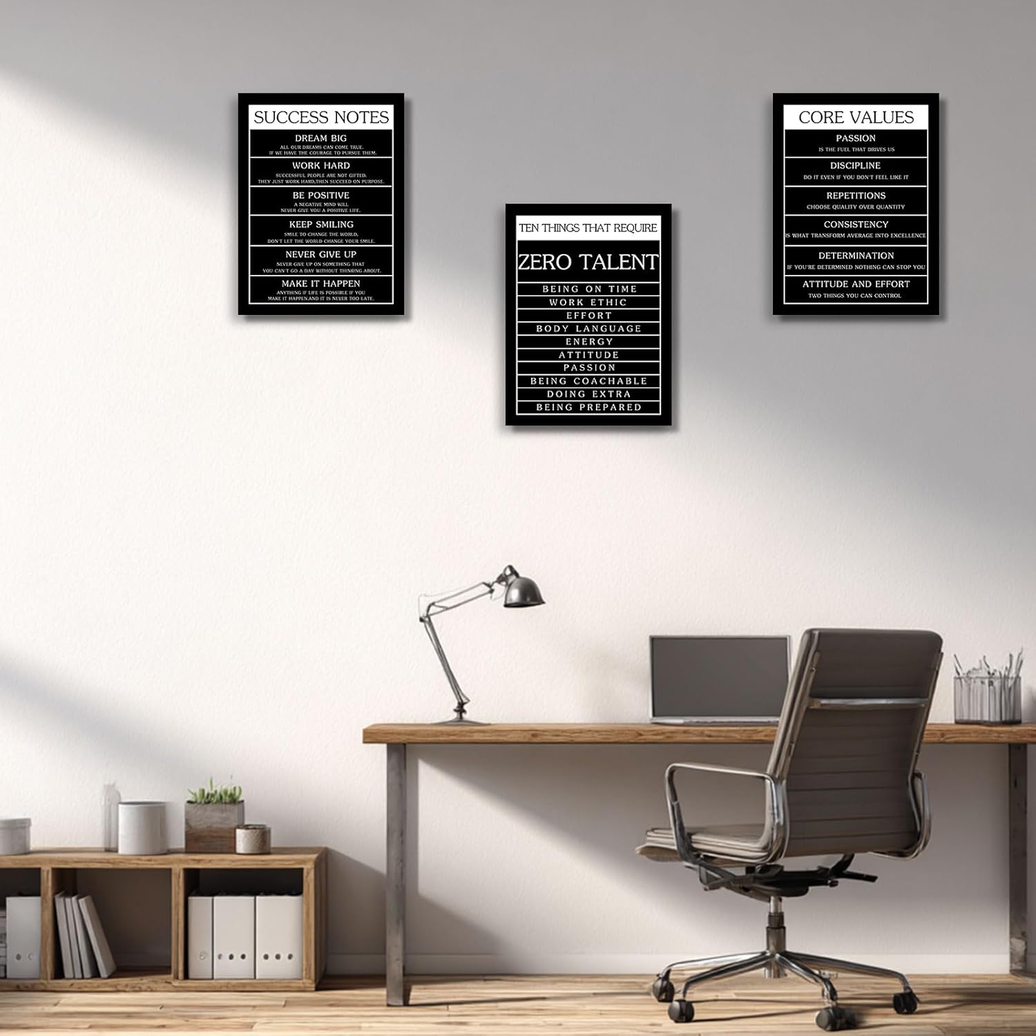 Motivational Wall Decor Inspirational Office Wall Art Decor Posters Prints 3 Pieces Positive Canvas Print Picture for Workplace Classroom Dorm Living Room 12”x16”x3pieces - Image 2