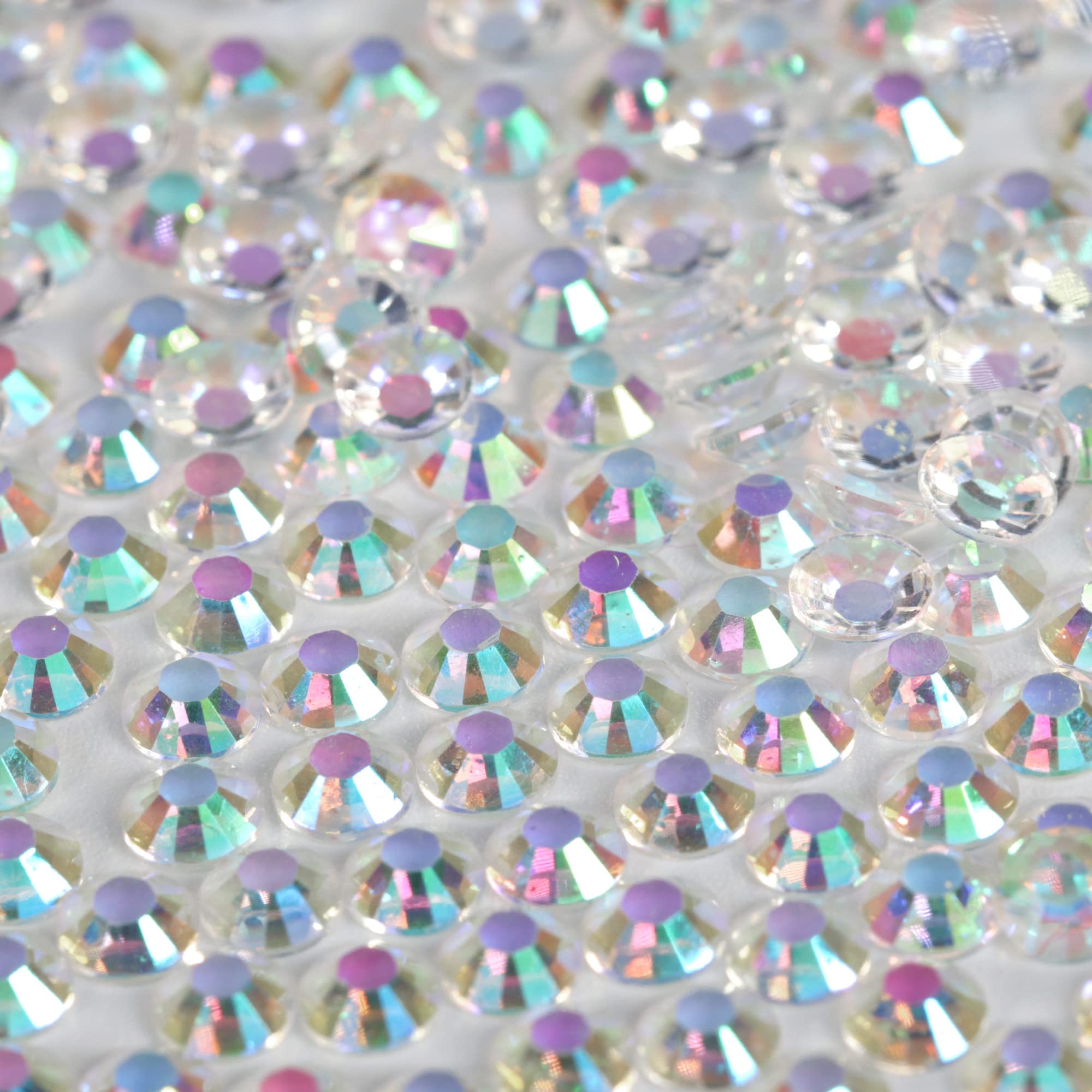 250pcs 6mm Flat Back Non-Stick Rhinestone Crystal Diamantes Nail Art & Craft Scrapbooking Embellishments 90 Available Colours (6mm, AB Clear #A13) — view 30