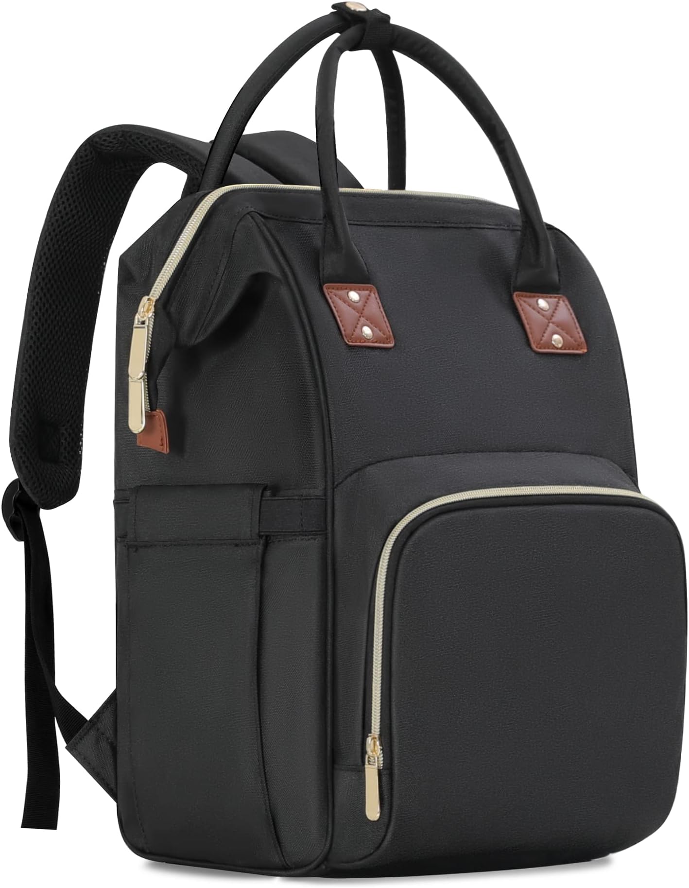 Femuar Diaper Bag Backpack Multifunction Maternity Nappy Baby Bag for Girls & Boys Large Capacity Travel Diaper Bags Dark Black