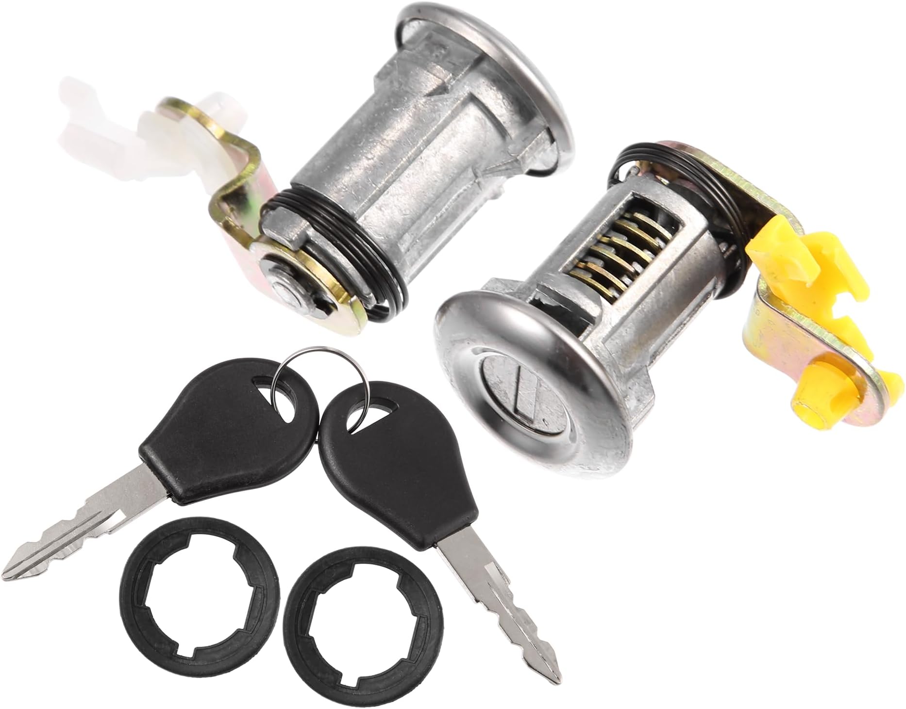 X AUTOHAUX 1Pair Left Right Door Lock Set with Key for Nissan Pickup 1984-1998 Driver Passenger Side Door Lock Cylinder for Nissan D21 1986-1994 80600-01G25 80601-01G25