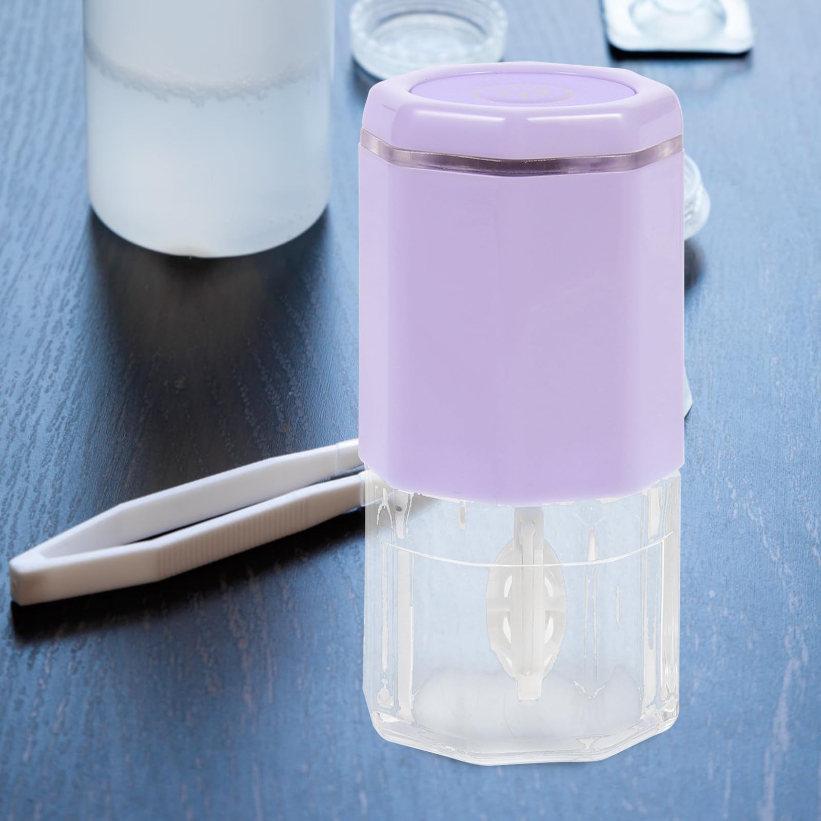 Pulitore per Lenti Elettrico Rotante Ricarica USB in Abs, Macchina Portatile la Pulizia delle Lenti per Casa e Viaggio