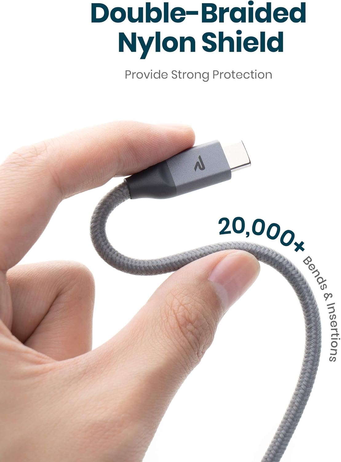 🔥 Cаѕhbасk uр tо 70% RAMPOW Braided USB C Cables [6.5ft, 2Pack] - USB 3.0 Type C Charging Cable - QC 3.0 Fast USB C Charger Cable for Samsung Galaxy S9/S8/S10/S20/Note 20, Oneplus, LG, Sony, Moto and More - Silver