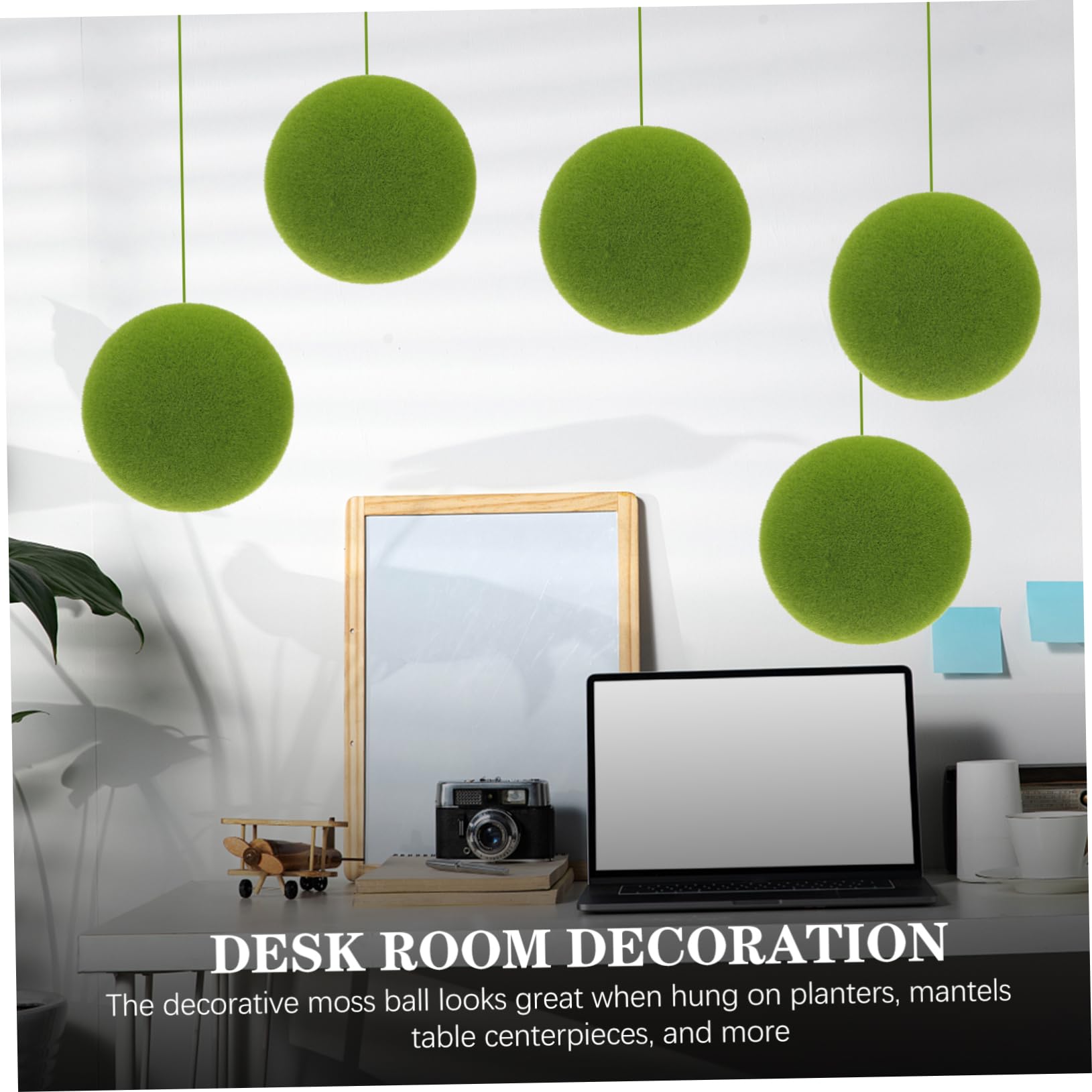 ABOOFAN 3St Simulierter Moosball Kunstmooskugeln als Vasenfüller Blumenmoos kunstpflanze kunstplflanze Ornament DIY blumenkunst versorgung Einkaufszentrum Layout Mooskugel Hochzeit